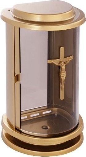 [A202/BRO] Lampáš kruhový zrezaný zo zadu s námetom (Bronz)
