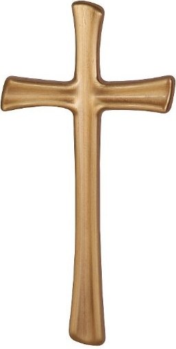 [A1333/BRU] Krížik tvarovaný plochý 13 (Bronz)