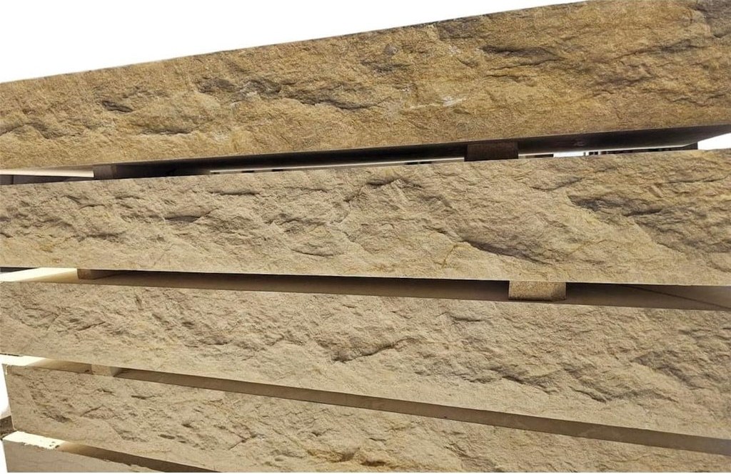 Massivstufe Kalkstein Siena Antik getrommelt 130 x 35 x 15 cm