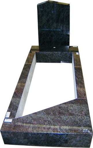 [4262] Einzelgrab Granit Vizag Blue