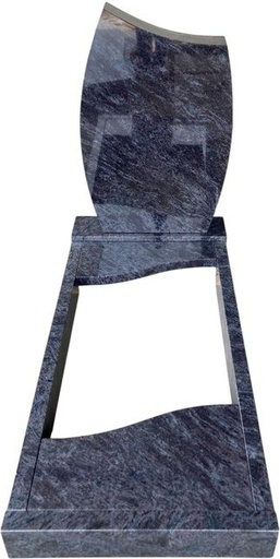 [4267] Einzelgrab Granit Vizag Blue