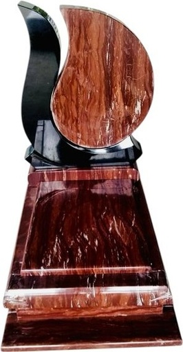 [4293] Urnový pomník červený vápenec- Nero Assoluto